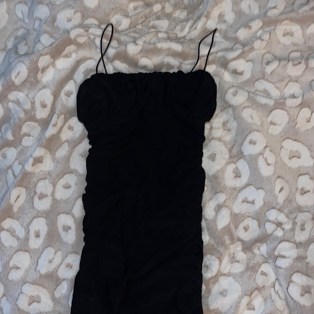 Princess Polly Cinched Black Mini Dress